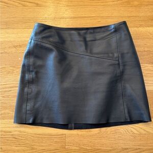 & Other Stories Black Leather Miniskirt